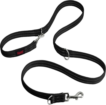 Training Leash - Multifunctional Double-Ended Dog Leash, Ideal for Anti-Pulling Dog Training. Lightweight, Soft & Durable. Suitable for Puppies and Small Dogs (Size Small, Black, 2M)