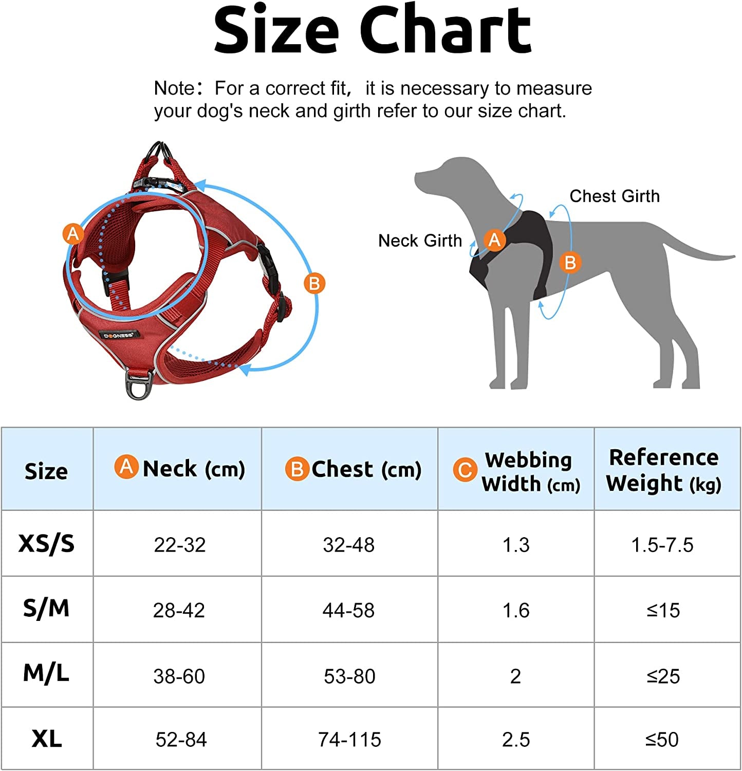 Reflective Dog Harness No Pull Waterproof Dog Vest Harness Adjustable Pet Vest Harness for Dogs Red L/XL